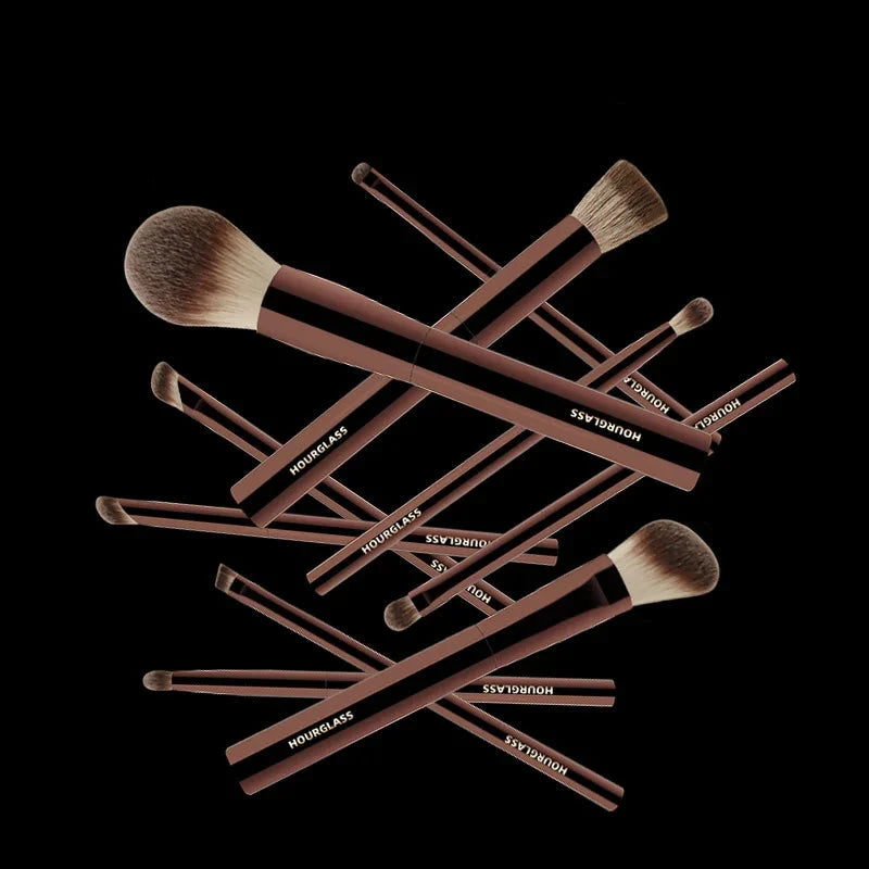 Hourglass Cruelty Free Makeup Brush-2024New 10Brushes Set Blusher Powder Eyeshadow Foundation Brush luxury Vegan Makeup Tools