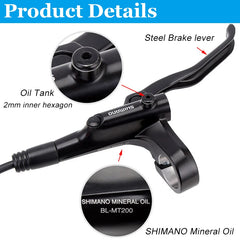 Original Shimano MT200 MT201 M315 MTB Mountain Bike Hydraulic Disc Brake MT200 Brakes 2 Piston 3 Finger Steel Lever BL-MT200