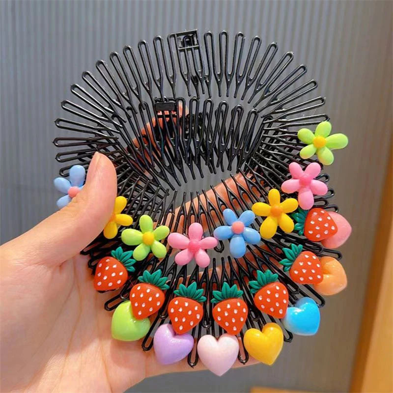 Children Y2k Star Colorful Hair Comb Broken Headband Hair Clips Bunny Cute Headdress Princess Girls Elongated Hair Accessory