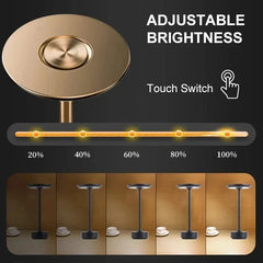 Simple Charging Table lamp Restaurant Bar Desk Lamp Dimming Atmosphere Waterproof IP40 USB Charging Touch Switch Decoration Lamp