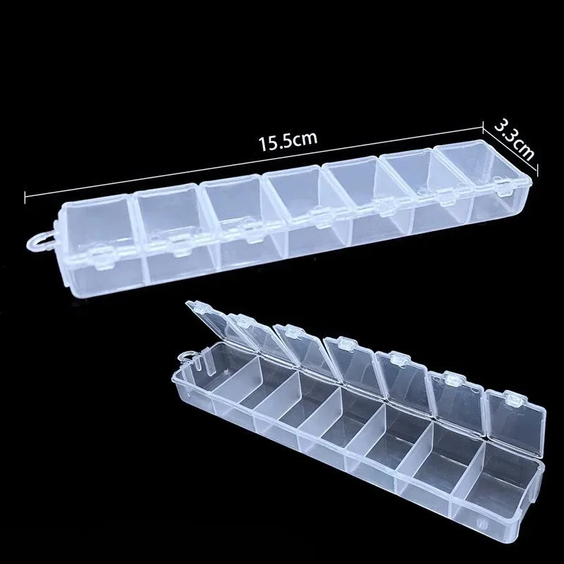 8 Style Transparent Plastic Storage Jewelry Box Compartment Adjustable Container Storage Boxes Beads Ring Earring Organizer Case