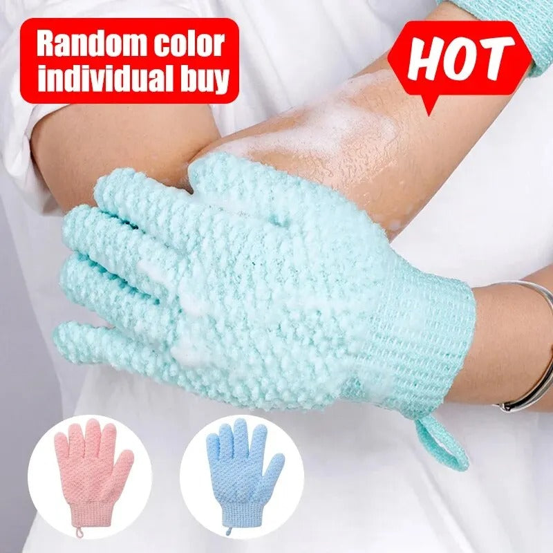 2pcsExfoliating Bath Gloves For Shower - Deep Exfoliating, Body Scrub Shower Scrubber, Shower Exfoliating Gloves For Women & Men