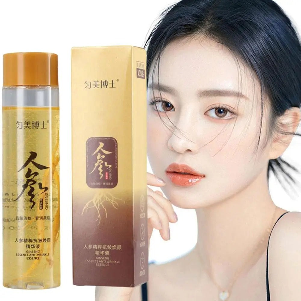 120ml Gold Ginseng Face Essence Polypeptide Fade Fine Lines Moisturizing Facial Serum Skin Care Products