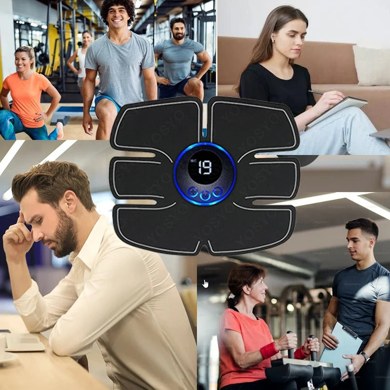 USB Rechargable Smart EMS Wireless Muscle Stimulator Fitness Trainer Abdominal Training Electric Body Slimming Massager