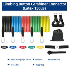 11 Pcs/Set TPE Resistance Band Set Fitness Band Pull Rope Elastic Training Band Handles Carry Bag Legs Ankle Straps