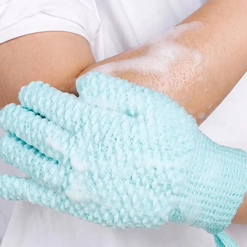 2pcsExfoliating Bath Gloves For Shower - Deep Exfoliating, Body Scrub Shower Scrubber, Shower Exfoliating Gloves For Women & Men